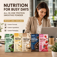 Poudre de Smoothie Protéiné Tout-en-un Marque Blanche Collagène Protéine de Lactosérum de Bovins Élevés en Pâturage Expérience Énergisante Complément Alimentaire OEM