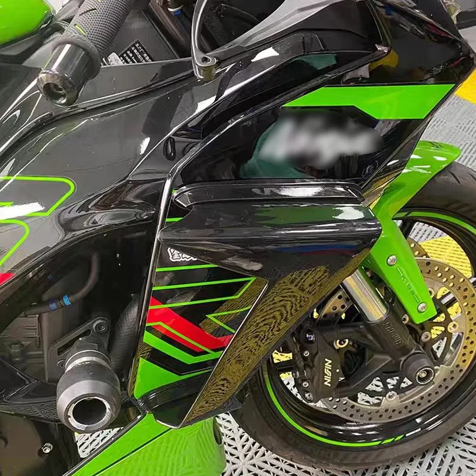 小物 wing 2024 Kawasaki ZX-6R ZX-636 Aerodynamic Wing Kit New Naked Front