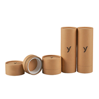 Boîte de papier ronde biodégradable écologique avec logo imprimé personnalisé tube de papier kraft cylindrique pour vêtements chaussettes sous-vêtements serviette