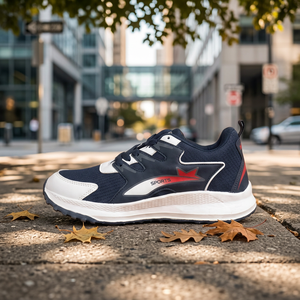 Chaussures de sport respirantes en caoutchouc bleu marine, légères, antidérapantes, avec embout en acier pour la sécurité, idéales pour l'intérieur - Product Image 5