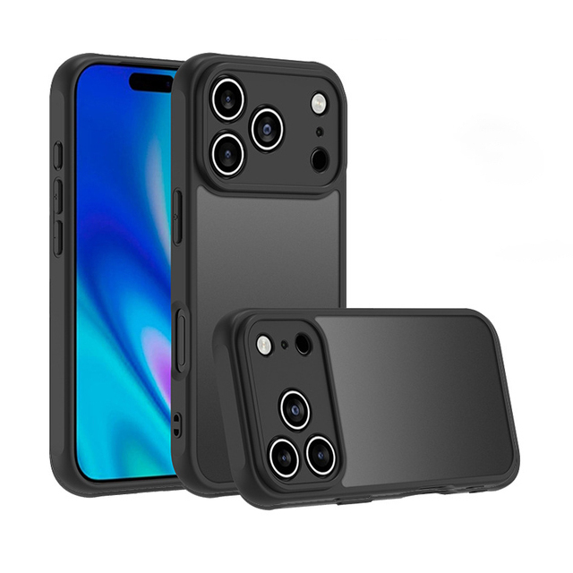 Matte Back PC Board Soft TPU Edge Camera Protective Phone Cover for iPhone 17 Pro Max