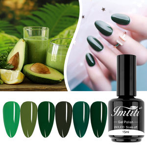 Imtiti Nieuwe Aankomende Zwartachtig Groene Nagellak UV-<span class=keywords><strong>Gel</strong></span> Olijfgroen Doorweekt <span class=keywords><strong>Gel</strong></span> Nagellak - Product Image 4