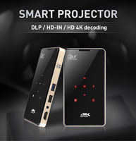 Projecteur portable Flyin P09 4K HD, Android 9.0, 16 Go de ROM, lampe LED pour la maison et l'éducation