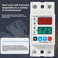 Régulateur de tension automatique (AVR) monophasé 220V AC 40A-63A sur rail DIN 4kVA avec affichage LED et protection contre les surtensions/surintensités