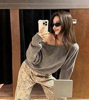 Pull en tricot chic à épaules dénudées - Doux, amincissant et polyvalent pour les tenues d'automne/hiver, parfait pour porter en superposition ou seul