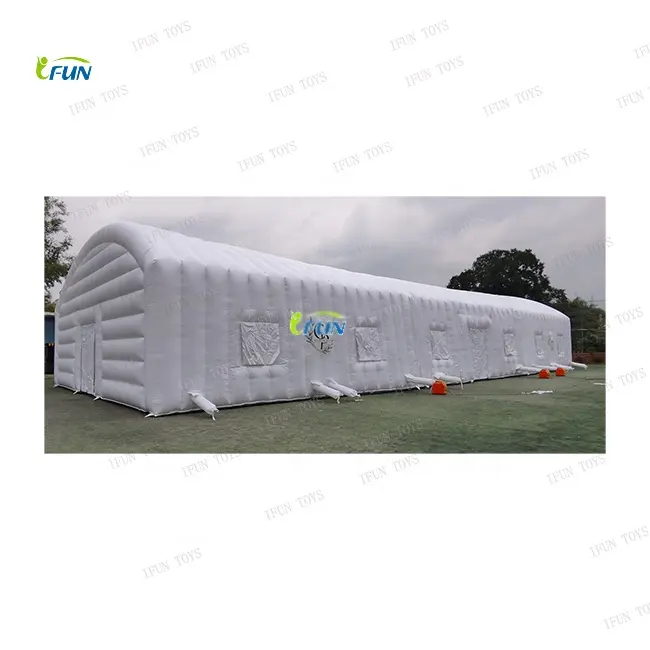 Tenda tiup putih komersial untuk lapangan sepak bola/lapangan sepak bola air dome untuk acara olahraga luar ruangan
