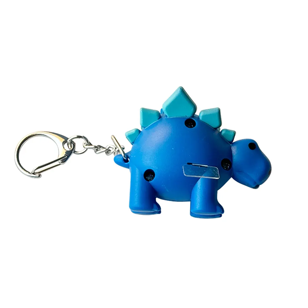 Led âm thanh động vật stegosaururs hình dạng Keychain móc khóa mát mẻ