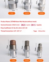 Nozel Kabut Air Tipe Impact Kecepatan Tinggi DN15 Filter Pemadam Kebakaran 180g Grosir