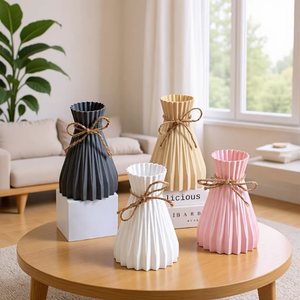 Fleid Contemporary Floor Vase-Lightweight Durable Polyethylene Eco-Friendly Wide Mouth Unbreakable Fade Resistant Reusable - Product Image 3