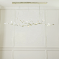 Nouveau Designer Salon Maison Salle À Manger Escalier Branches D'arbre Décoratives Fleur Art Moderne Led hôtel Lustre suspension