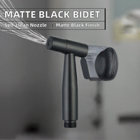 Ensemble de bidet mural moderne SUS304 écologique avec buse autonettoyante, installation facile, finition noir mat