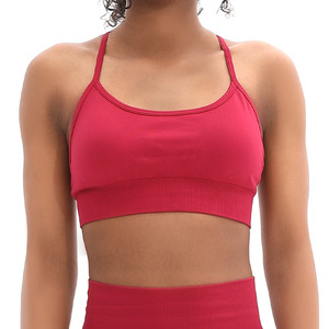 Sujetador deportivo de yoga para mujer, ligero, reversible, de secado rápido, nuevo, popular, de alta elasticidad, a prueba de golpes, con espalda cruzada y sin costuras - Product Image 5