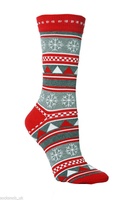 Chaussettes de Noël unisexes amusantes en coton jacquard personnalisé avec motif de dessin animé