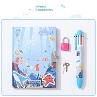 Coffret Cadeau Journal Prémier Cycle Scolaire : Carnet à Serrure à Combinaison, Couverture en Papier, Sans Fil, Parfait