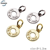 Pendentif personnalisé en forme ronde avec nom, en cristal et strass plaqué or, motif chrétien mignon, pour collier, logo décoratif pour bijoux