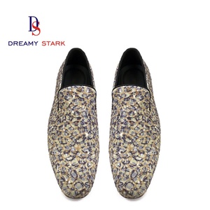 Chaussures habillées décontractées de luxe pour hommes, en tissu à motifs spéciaux, fabriquées à la main en Italie, de haute qualité, style vintage, Oxford, personnalisation du logo du fabricant - Product Image 4