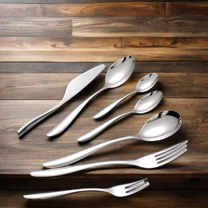 Ensemble <span class=keywords><strong>de</strong></span> couverts <span class=keywords><strong>de</strong></span> <span class=keywords><strong>table</strong></span> en argent <span class=keywords><strong>de</strong></span> haute qualité, luxe, acier inoxydable 18/10, miroir, cadeaux d'affaires, couteau vertical, fourchette, cuillère, restaurant - Product Image 5