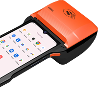Terminal de point de vente Android 14 64 bits avec imprimante 80 mm de 6,5 pouces, double caméra, NFC et Bluetooth