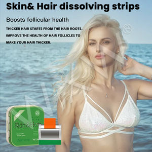 แถบสารไบโอติน + คอลลาเจนแผ่นฟิล์มบางสำหรับผมและผิวหนังรสแตงโมแถบช่วยบำรุงเส้นผมให้ความกระชับ - Product Image 2