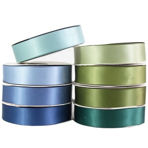 Terbaik penjual 1 1/2 dua sisi 100% poliester paket dekorasi warna Solid pita Satin untuk pesta ulang tahun - Product Image 2