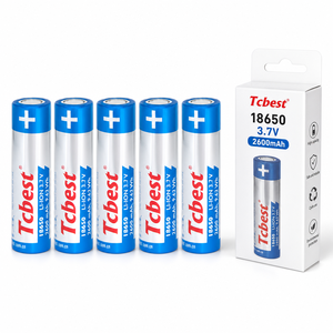 Batería Recargable de Iones de Litio <span class=keywords><strong>ICR</strong></span> 18650 de 3.7V y 2600mAh, Celda Cilíndrica de Grado A con 1200 Ciclos de Vida Útil para Linterna, Banco de Energía, Dispositivos Inteligentes, OEM, ODM - Product Image 1