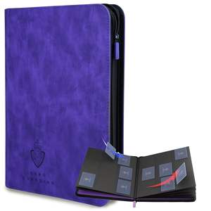 Classeur de qualité supérieure à 9 poches avec fermeture à glissière pour 504 cartes Pochettes à chargement latéral pour les jeux de cartes à collectionner TCG <span class=keywords><strong>Exo</strong></span>-Tec Album Material - Product Image 1