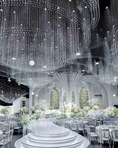 Decoración de salón de bodas Centros de mesa de techo Fotografía Diseño de inspiración Banquete Salón de bodas - Product Image 4