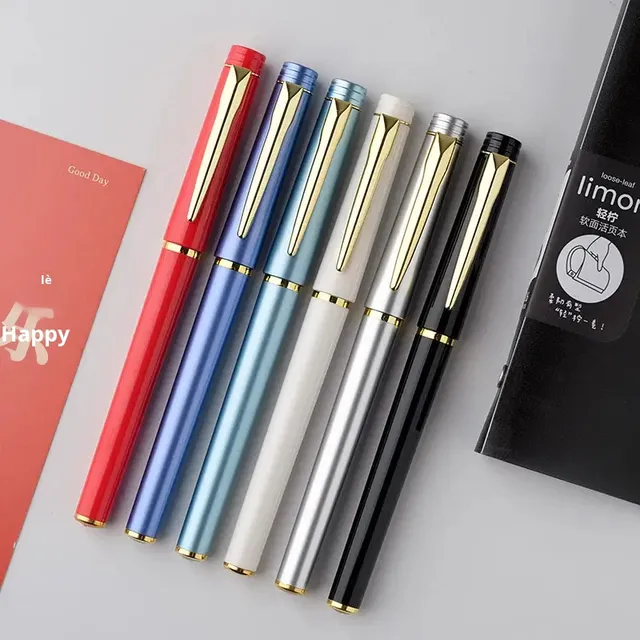 Business Signature Pen 0.5 Black Plastic Gel Pen Factory Direct Supply Office Gift Printing Logo