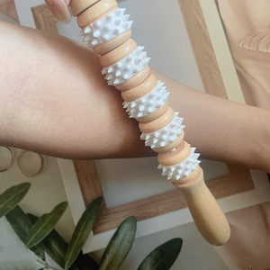 Palo de Masaje Guasha de Madera Natural, Masajeador de Madera Sueco con Forma de Hongo, Terapia de Madera para Esculpir el Cuerpo y los Músculos - Product Image 4