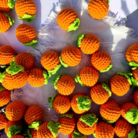 Pendentif en coton crocheté couleur kaki, porte-clés en forme de fruit doux tissé à la main, breloque pour sac, cadeau d'anniversaire pour ami, décoration de la maison