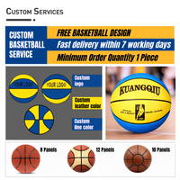 Ballon de basket-ball personnalisable noir en cuir composite PU de haute qualité avec logo personnalisé