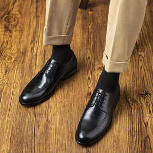 Nouvelles Chaussures Habillées en Cuir pour Hommes Printemps/Automne 2026, en Cuir de Vachette Pleine Fleur Respirant, Style Simple - Product Image 5