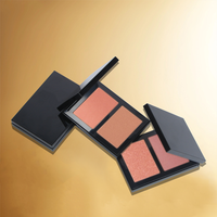 Marque privée Blushed Duo Blush Palette Maquillage à la crème à la pêche avec fonction de blanchiment naturel Black Cheek Contour Blush Cosmetics