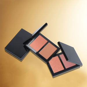 自有品牌腮红二朵腮红调色板桃色霜妆天然美白特色黑色脸颊轮廓腮红化妆品 - Product Image 2