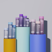 Bouteilles de compléments alimentaires en plastique à paroi épaisse, surface givrée colorée personnalisée, comprimés pharmaceutiques, vitamines, capsules