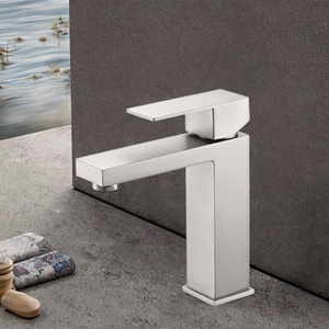 Hot Selling Luxury Touchless Modern Single Handle <b>Brushed</b> Matte Black Stainless Steel Faucet Basin Mixer Ceramic Valve Bathroom - Product Image 3