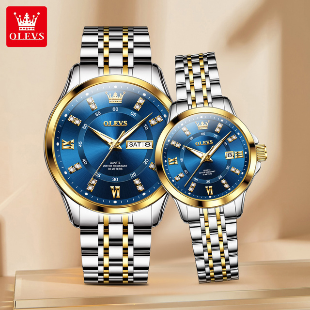 OLEVS 3620 Wholesale Manufacturer Oem Custom logo Calendar Luminous Quartz Watch Luxury Elegant Casual Couple Quartz SmartWatch