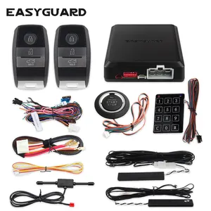 EASYGUARD EC002-K2 RFID PKE Car Alarm System Passive Keyless Entry touch password entry & remote engine start