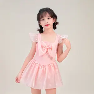 Pakaian renang anak perempuan anak-anak kualitas tinggi kustom pakaian renang desainer lucu bayi balita 2024 dengan rok pakaian pantai satu potong OEM