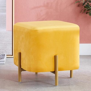 Hot Sale Nail Furniture Pedicure <b>Stool</b> for Person <b>Working</b> with Pedicure Sit and Meet Customer Luxury Golden Legs for Nail Bar - Product Image 3