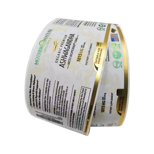 Logo adhesivo impermeable maquillaje belleza cosméticos Perfume botella de vidrio transparente hoja de oro Logo Etiqueta de embalaje 3D UV vinilo pegatinas - Product Image 2