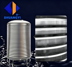 수직형 부식방지 원형 스테인리스 스틸 물탱크 304 재질 빗물 수집용 저장탱크 - Product Image 6