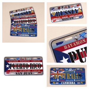 Placas <span class=keywords><strong>de</strong></span> Matrícula Metálicas Personalizadas con Temática <span class=keywords><strong>de</strong></span> Países <span class=keywords><strong>del</strong></span> <span class=keywords><strong>Mundo</strong></span>, Decoración <span class=keywords><strong>de</strong></span> Pared Vintage, Recuerdo <span class=keywords><strong>de</strong></span> Viaje - Product Image 3