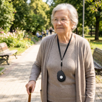 Bouton anti-panique pour personnes âgées avec GPS, système de réponse aux urgences personnelles (mPERS), alarme portable de chute pour personnes âgées atteintes de démence