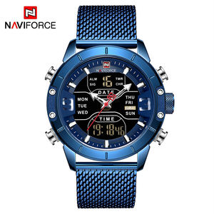 Naviforce นาฬิกาควอตซ์ NF9153สไตล์ใหม่สีฟ้ากันน้ำได้ดูอัลโลจิโอแรนซิโน - Product Image 2