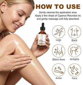 Aceite Natural de Cyperus Rotundus de 60 ml (2 oz) para la Depilación, Reductor Suave y Efectivo del Crecimiento del Vello Corporal para Todo Tipo de Piel - Product Image 5