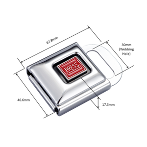 Wear resistant <b>seat</b> <b>belt</b> <b>buckle</b> ideal <b>for</b> ride share vehicles with high frequency user access - Product Image 2