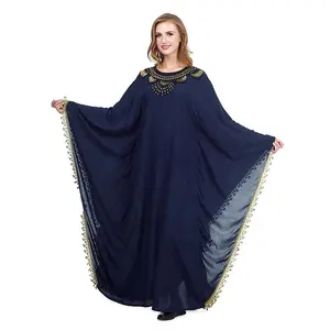 공장 직접 판매 패션 여성 터키어 드레스 플러스 사이즈 이슬람 의류 수 놓은 이슬람 드레스