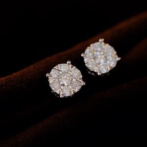 Boucles d'oreilles Xinfly de luxe en or massif 18 carats avec diamant naturel de 0,54 carat pour femmes - Product Image 2