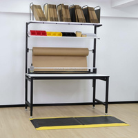 Mesa de Embalaje DETALL con Almacenamiento Diseñada para Operaciones de Envío con Estantes, Cajones y Organización de Herramientas